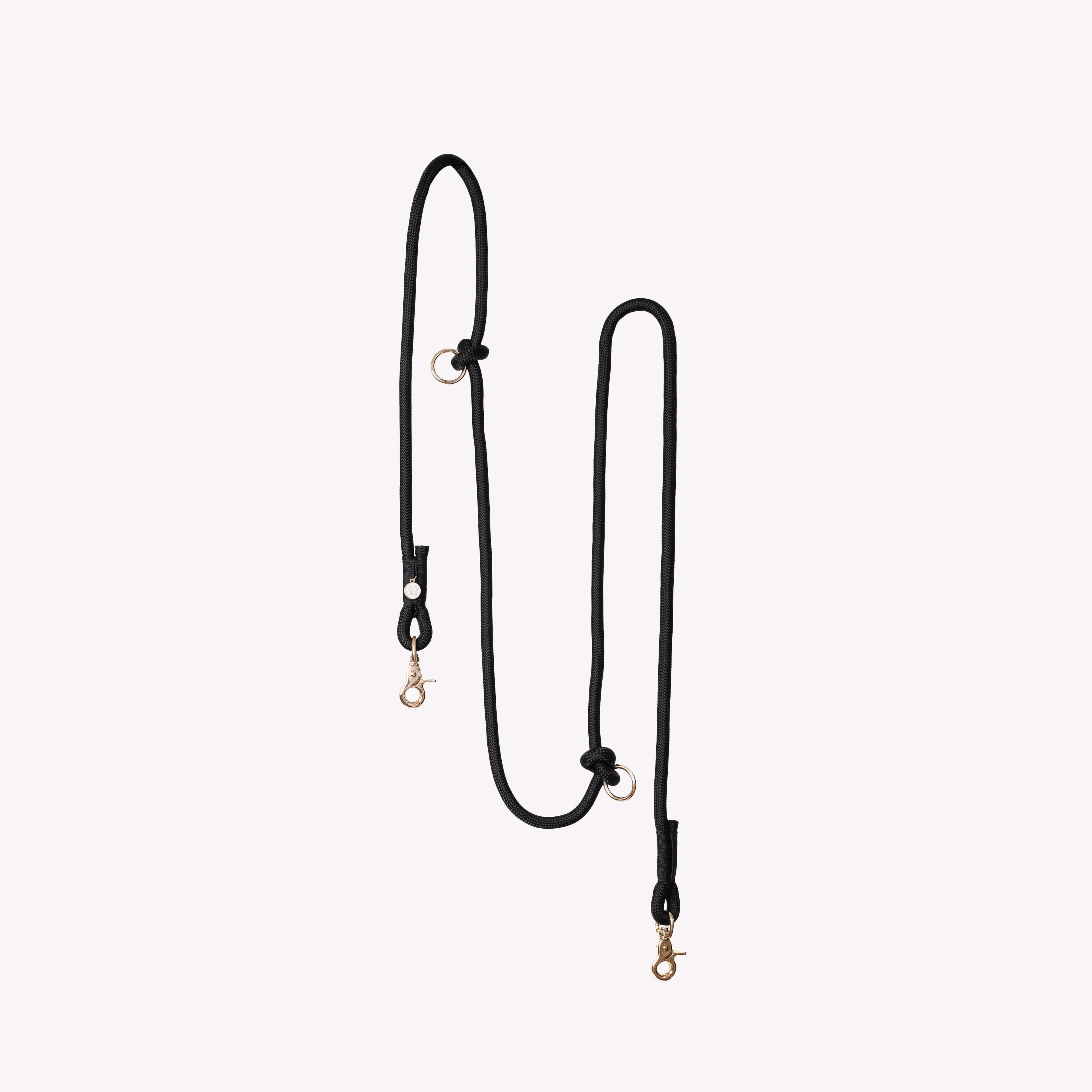 'Black' - Hands Free Braided Leash - Snag N' Style