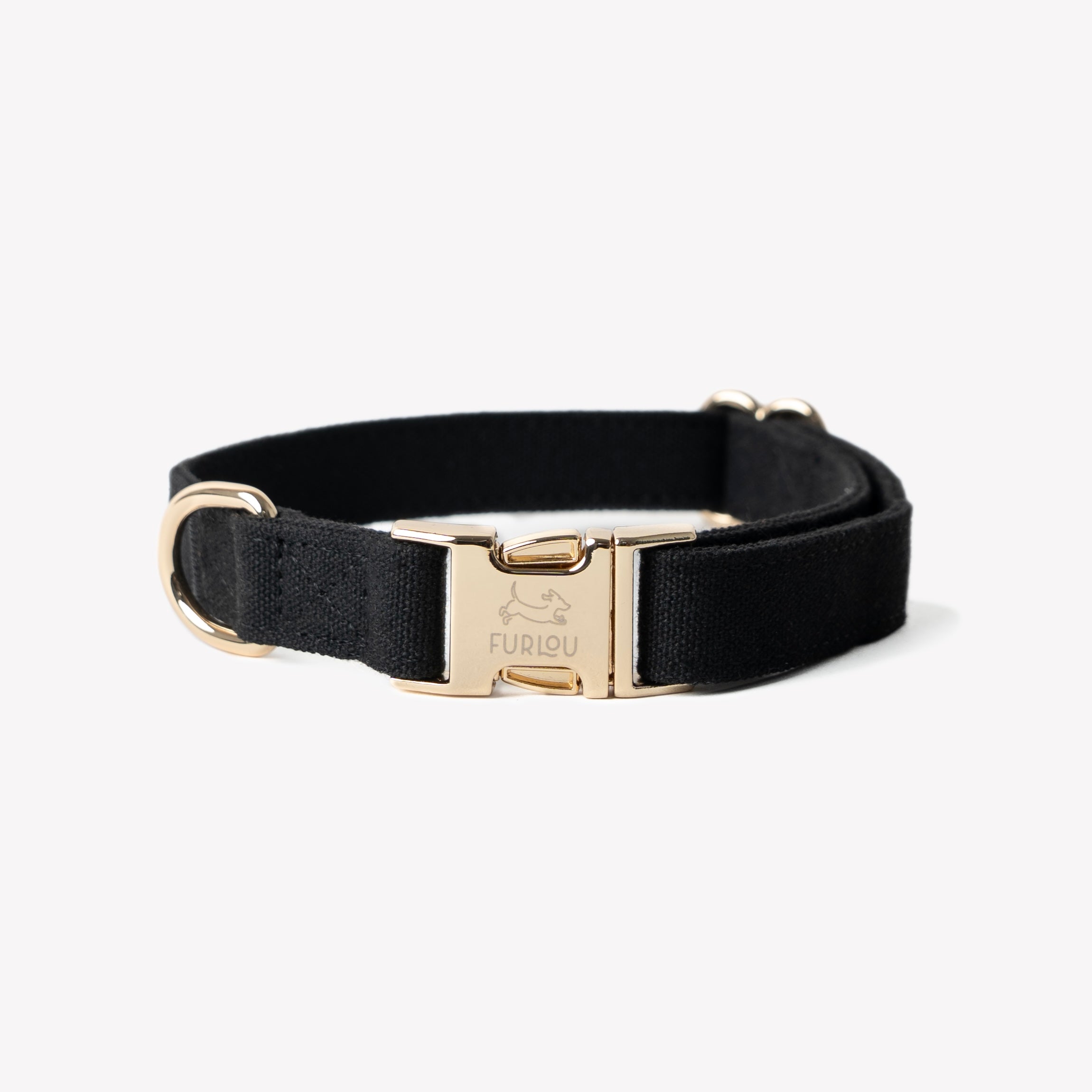 'Black' - Canvas Dog Collar - Snag N' Style