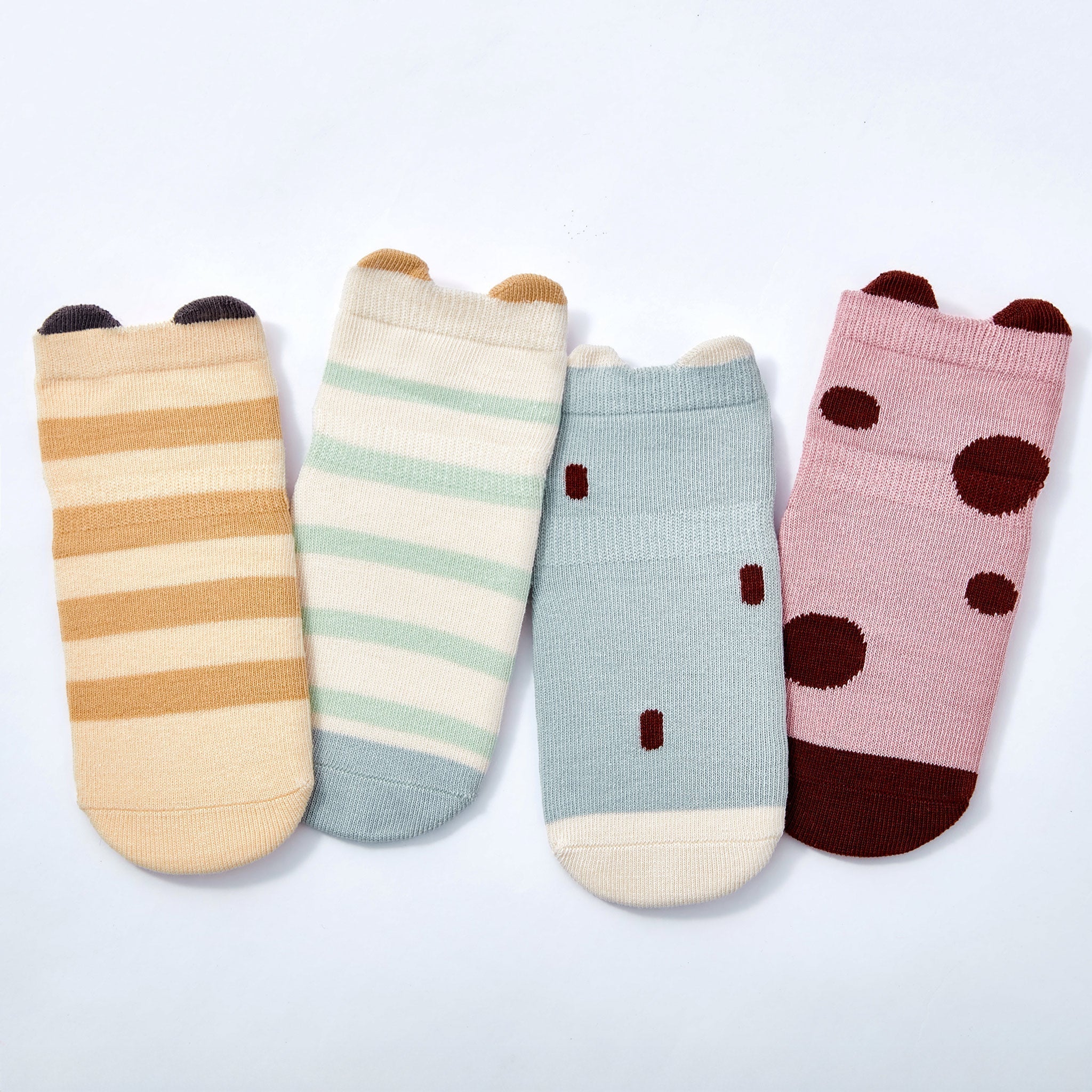 New-Ladybug & Friends- Organic- 4 Pairs of Stay-On Baby & Toddler Non-Slip Socks - Snag N' Style