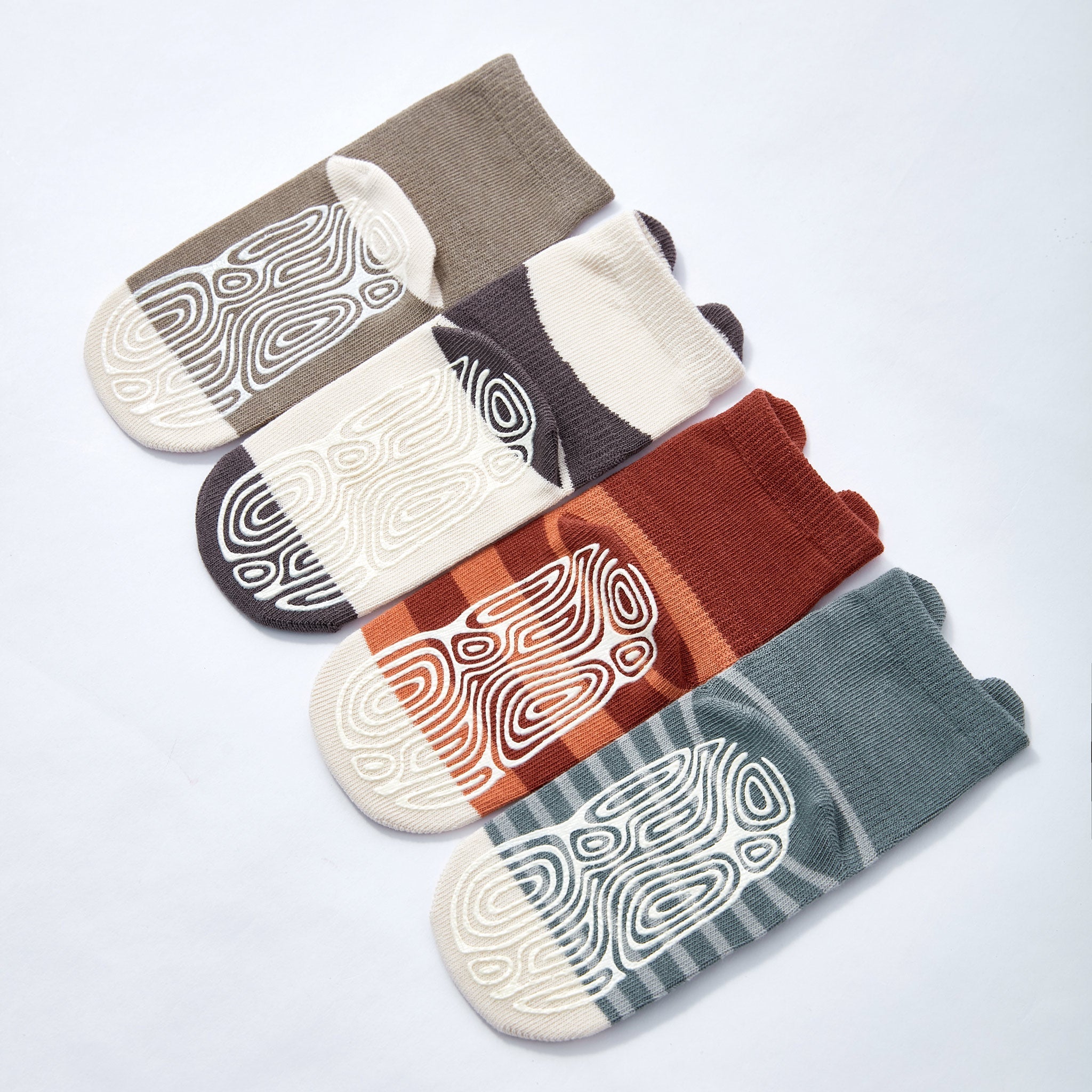 New- Critter Crew II- Organic- 4 Pairs of Stay-On Baby & Toddler Non-Slip Socks - Snag N' Style