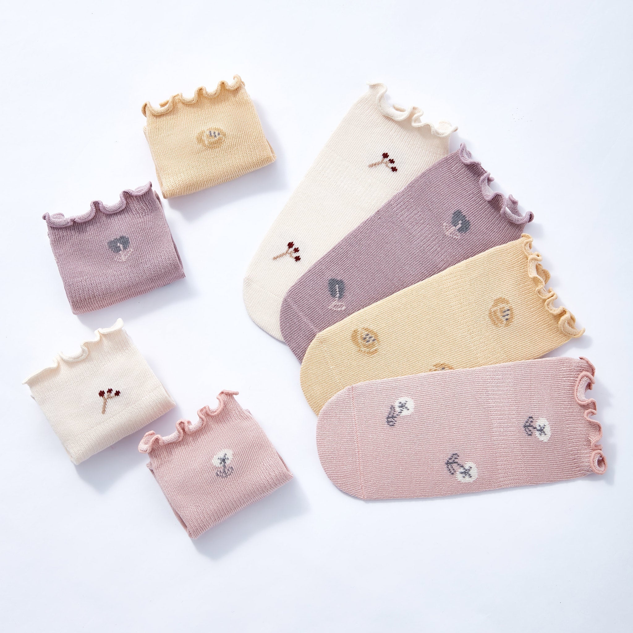 New- Little Wonder Things- Organic- 4 Pairs of Stay-On Baby & Toddler Non-Slip Socks - Snag N' Style