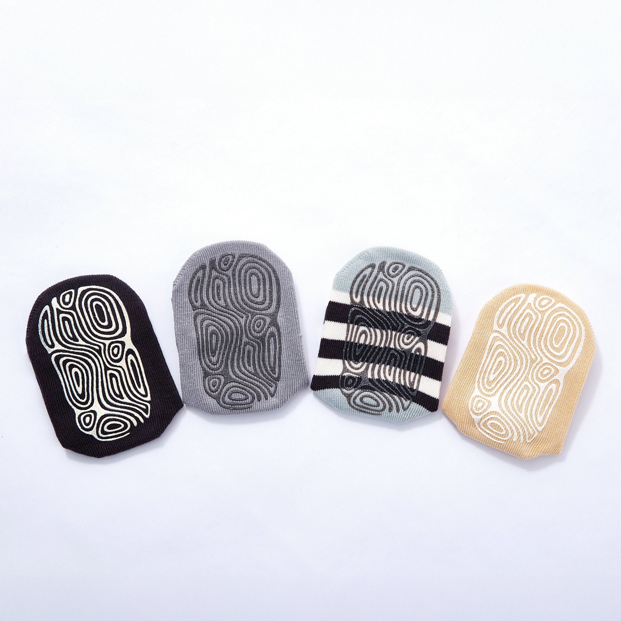 New- Into The Wild III- Organic- 4 Pairs of Stay-On Baby & Toddler Non-Slip Socks - Snag N' Style