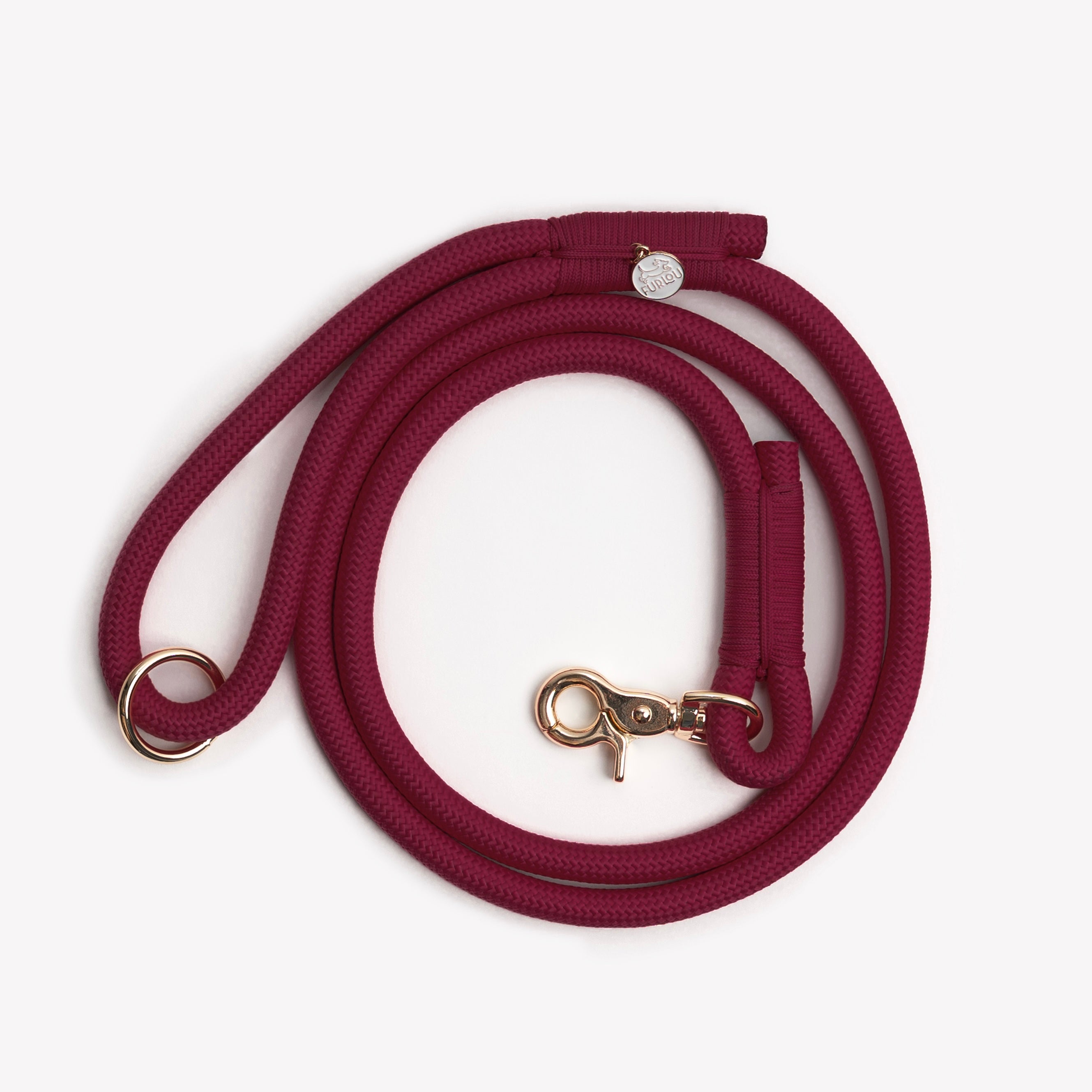 'Bordeaux' - Braided Rope Leash - Snag N' Style
