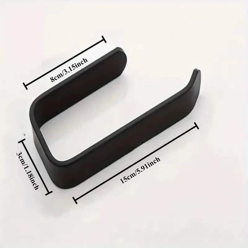 2-Pack: No-Drill Self-Adhesive Toilet Paper Holder – Black & White - Snag N' Style