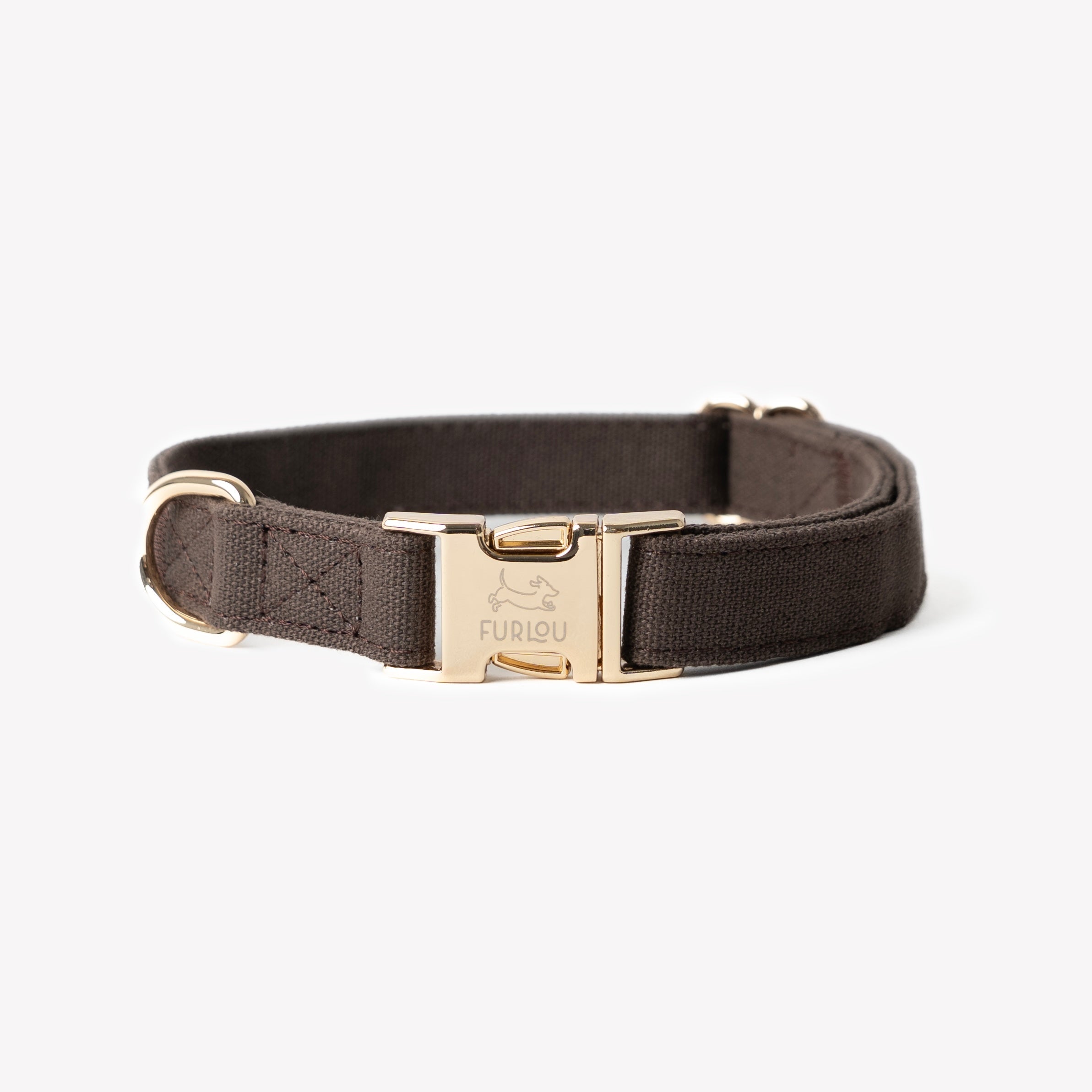 'Brown' - Canvas Dog Collar - Snag N' Style