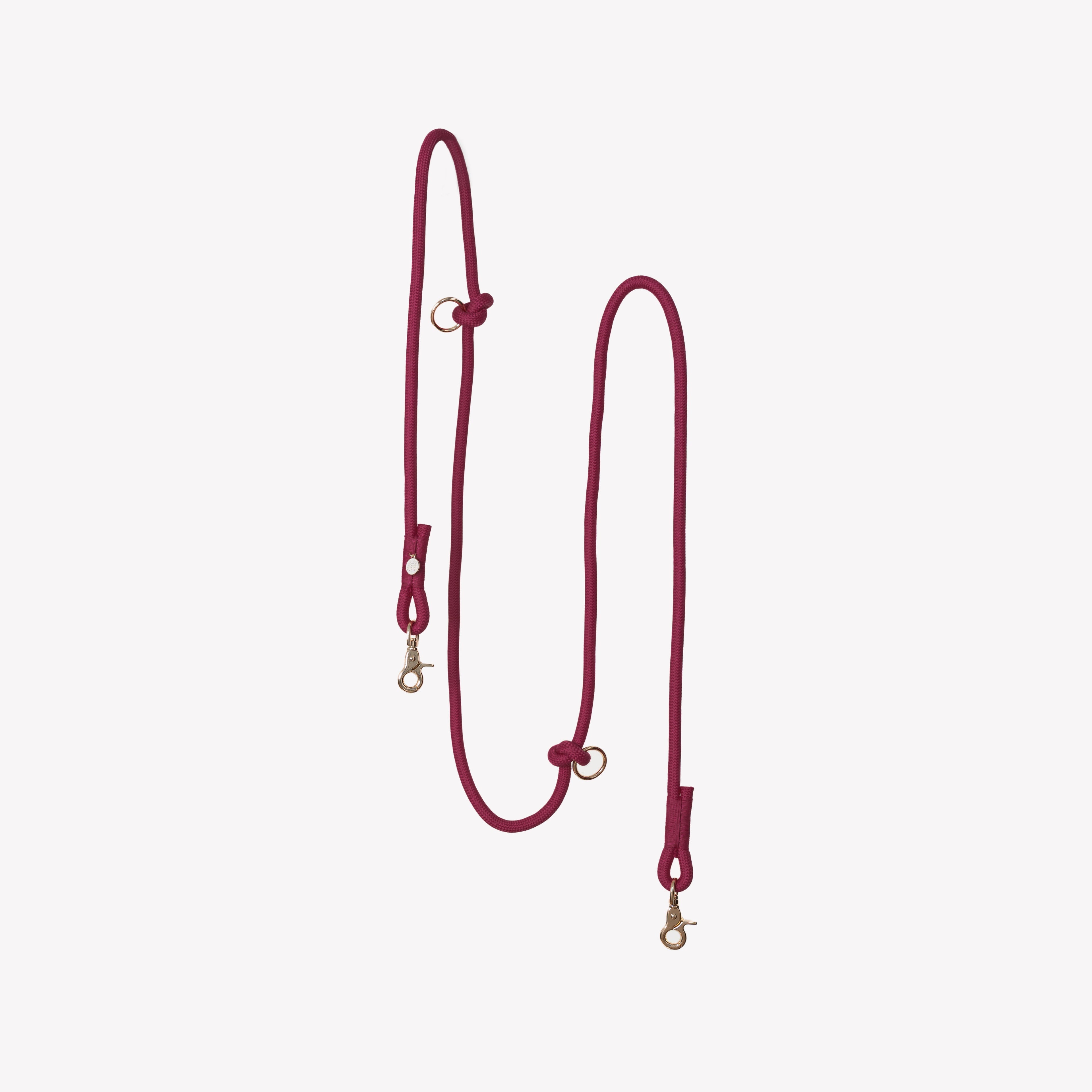 'Bordeaux' - Hands Free Braided Leash - Snag N' Style