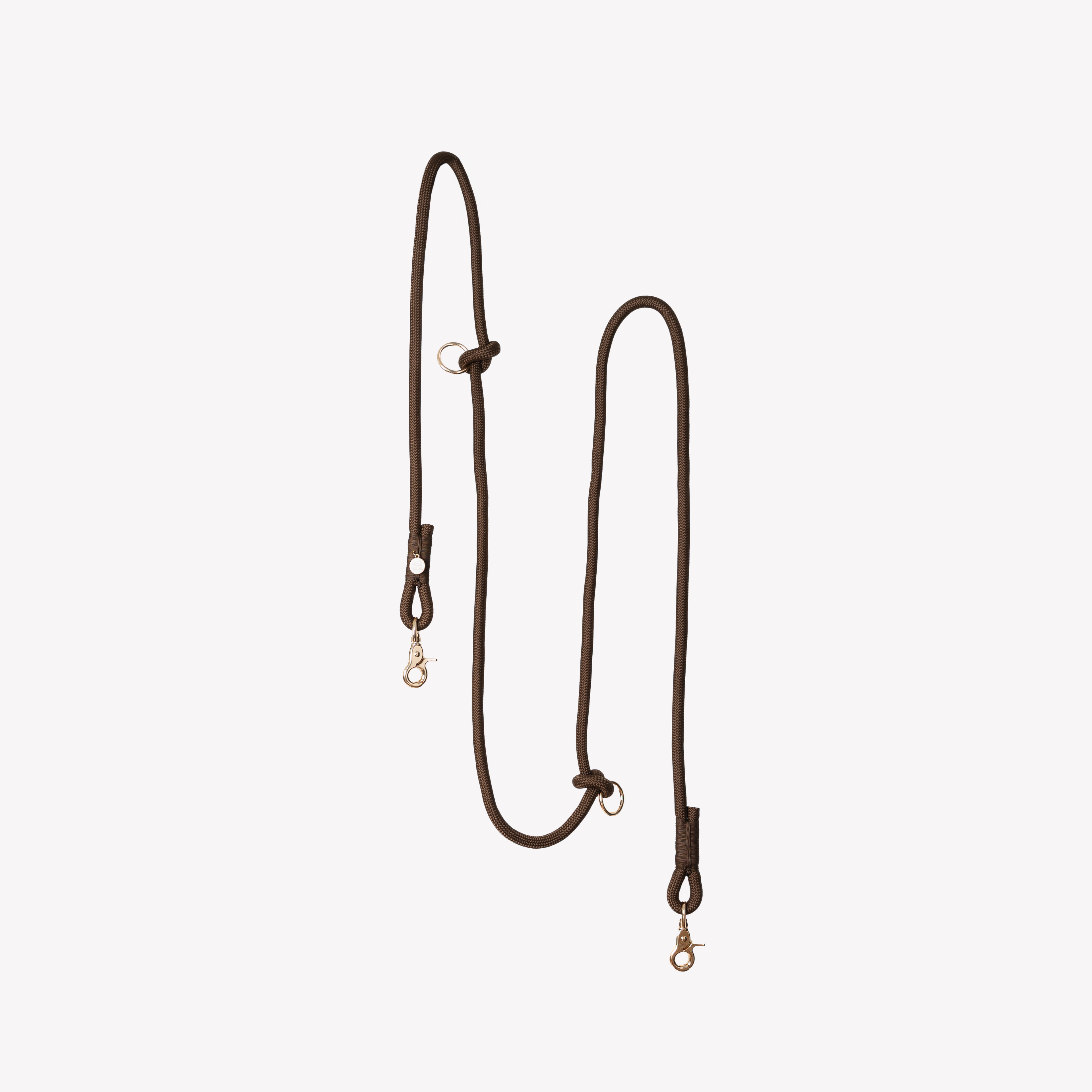 'Brown' - Hands Free Braided Leash - Snag N' Style