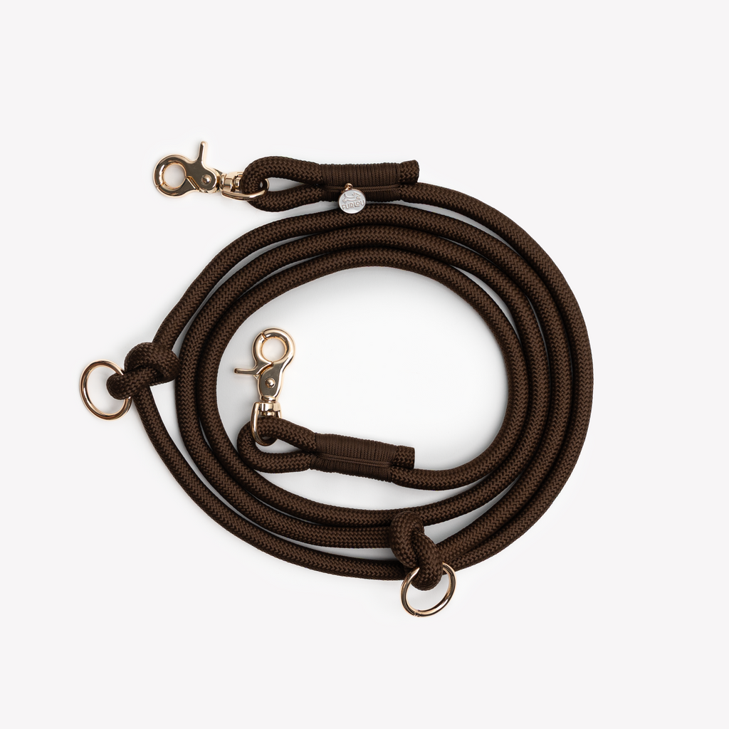 'Brown' - Hands Free Braided Leash - Snag N' Style
