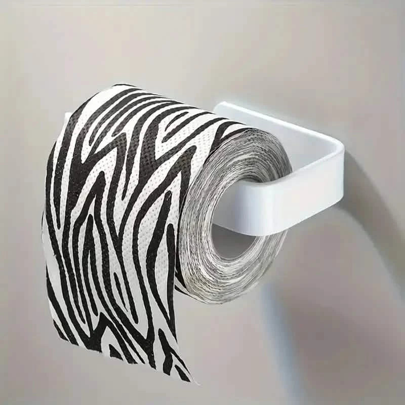 2-Pack: No-Drill Self-Adhesive Toilet Paper Holder – Black & White - Snag N' Style