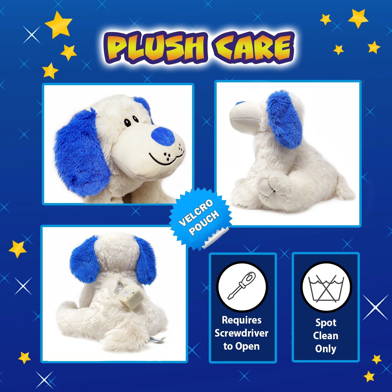 Rainbow Lites Puppy Dog Glow Plush LED Night Light Up Stuffed Animal (16 inch) - Snag N' Style