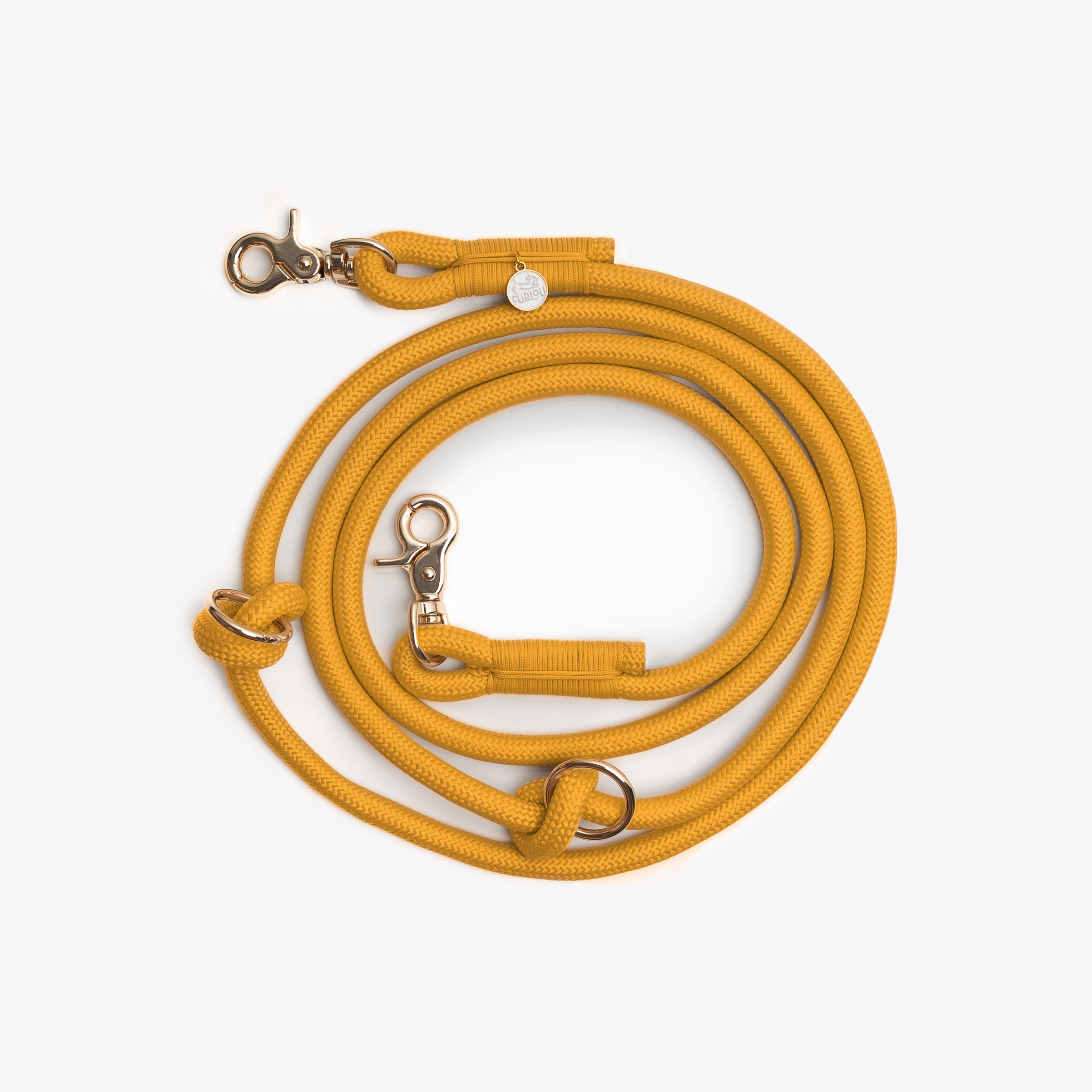 'Yellow' - Hands Free Braided Leash - Snag N' Style