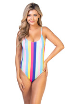 RAINBOW STRIPS PRINT ONE PIECE - Snag N' Style