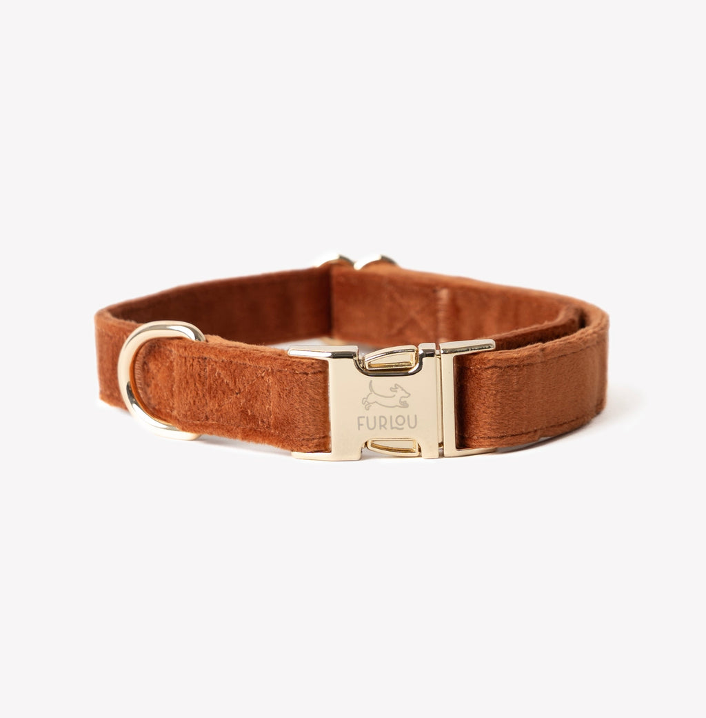 'Clay' - Velvet Dog Collar - Snag N' Style