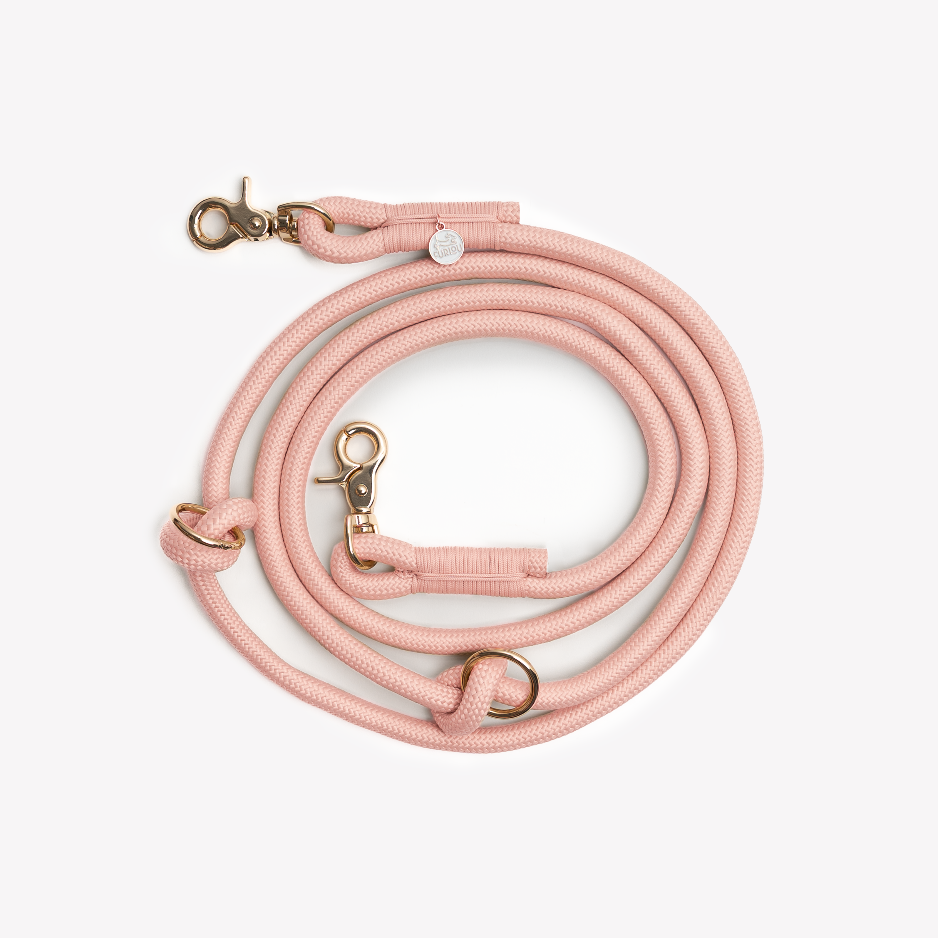 'Powder Rose' - Hands Free Braided Leash - Snag N' Style