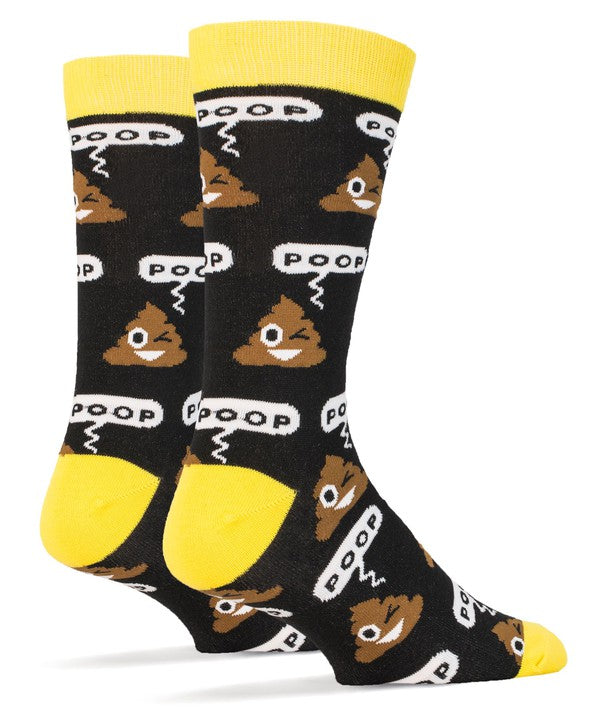 Poop - Men's Emoji Cotton Crew Funny Socks - Snag N' Style