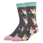 Corgi Boi - Men's Cotton Crew Funny Socks - Snag N' Style