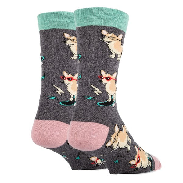 Corgi Boi - Men's Cotton Crew Funny Socks - Snag N' Style