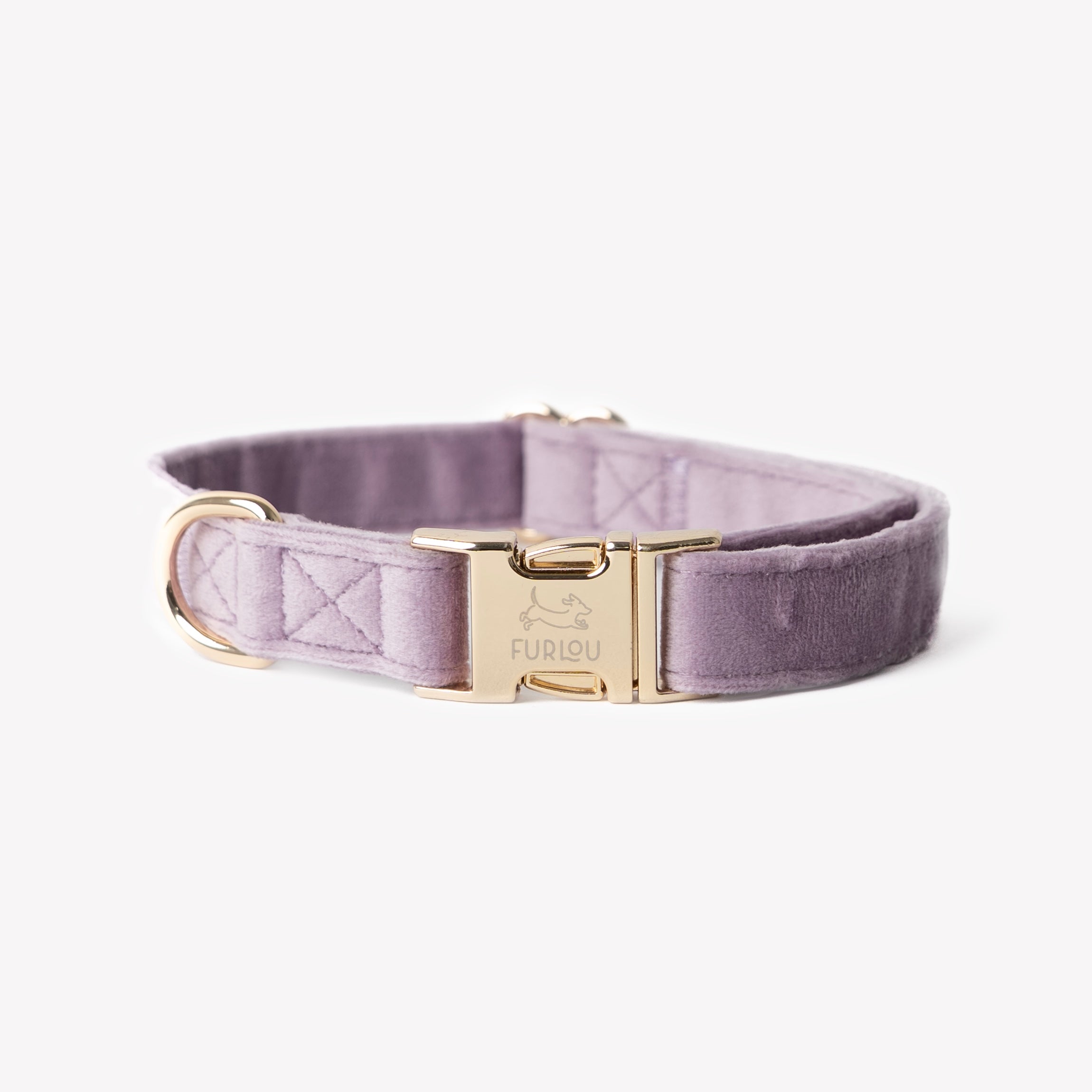 'Lilac' - Velvet Dog Collar - Snag N' Style