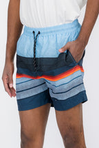 Blue stripes Swim Trunks Board Shorts - Snag N' Style