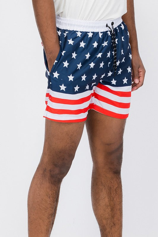 American Flag Swim Shorts - Snag N' Style