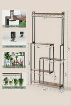 5-Tier Metal Display Shelf with LED Lights - Snag N' Style