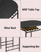 3-Piece Dining Set for 2 – Minimalist Wooden Table + 2 Metal Frame Chairs - Snag N' Style