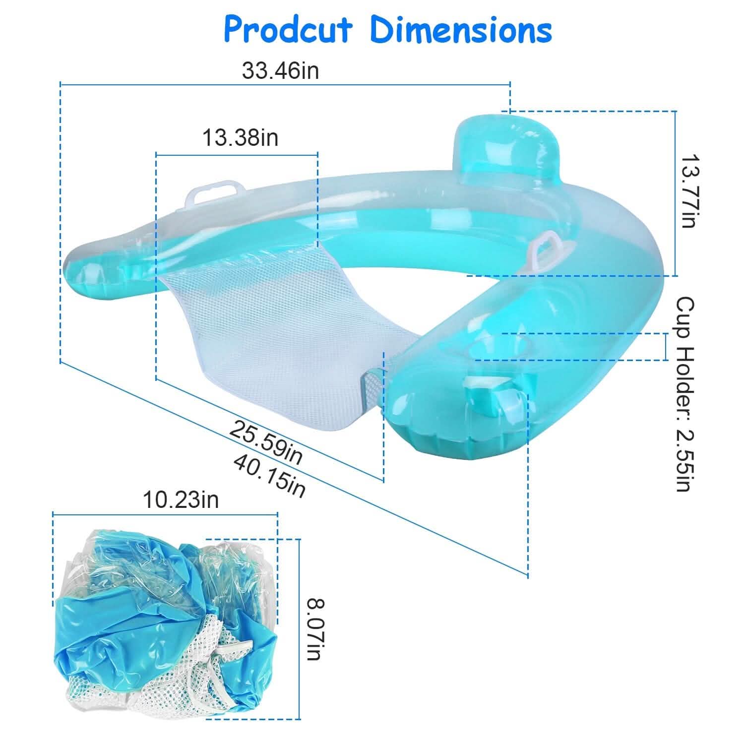 2-Pack: Inflatable Float Pool Chair with Cup Holder Arm Rest - Snag N' Style