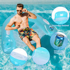 2-Pack: Inflatable Float Pool Chair with Cup Holder Arm Rest - Snag N' Style