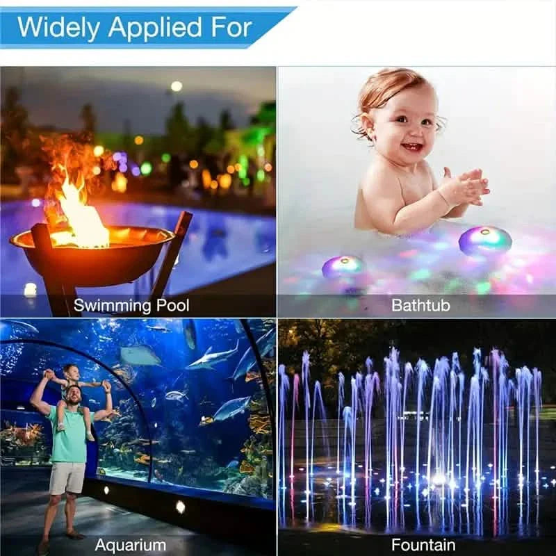 2-Pack: LED Color Changing Floating Pool Lights with 8 Modes Lighting - Snag N' Style