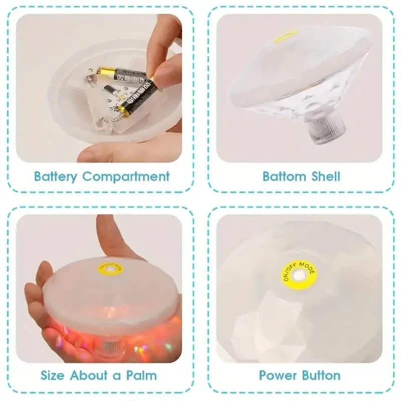 2-Pack: LED Color Changing Floating Pool Lights with 8 Modes Lighting - Snag N' Style