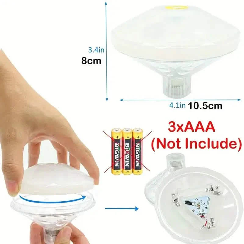 2-Pack: LED Color Changing Floating Pool Lights with 8 Modes Lighting - Snag N' Style