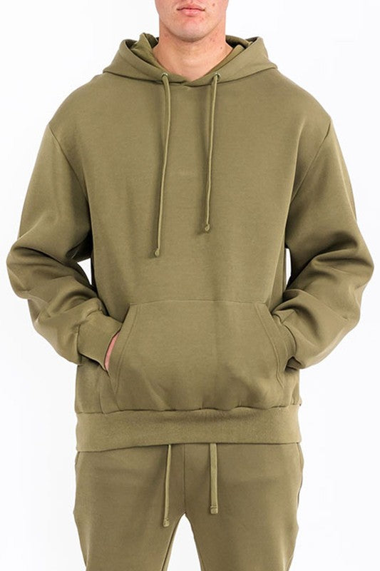 Mens Solid Tech  Fleece Hoodie - Snag N' Style