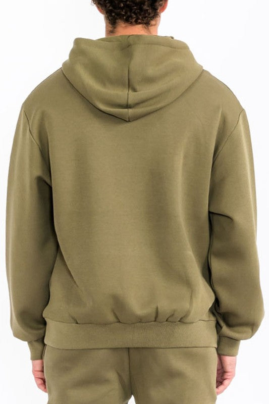 Mens Solid Tech  Fleece Hoodie - Snag N' Style