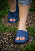 Navy Blue Insanely  Comfortable Slides - Snag N' Style