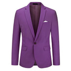 Mens Solid Color Single Vent 1 Button Blazer - Snag N' Style