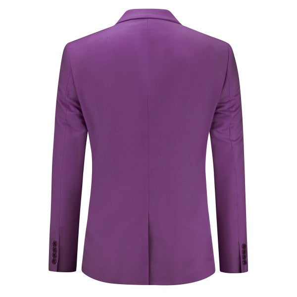 Mens Solid Color Single Vent 1 Button Blazer - Snag N' Style