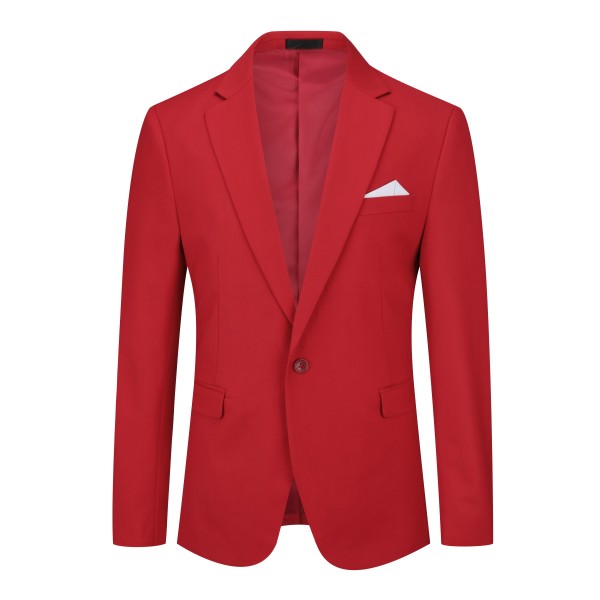 Mens Solid Color Single Vent 1 Button Blazer - Snag N' Style