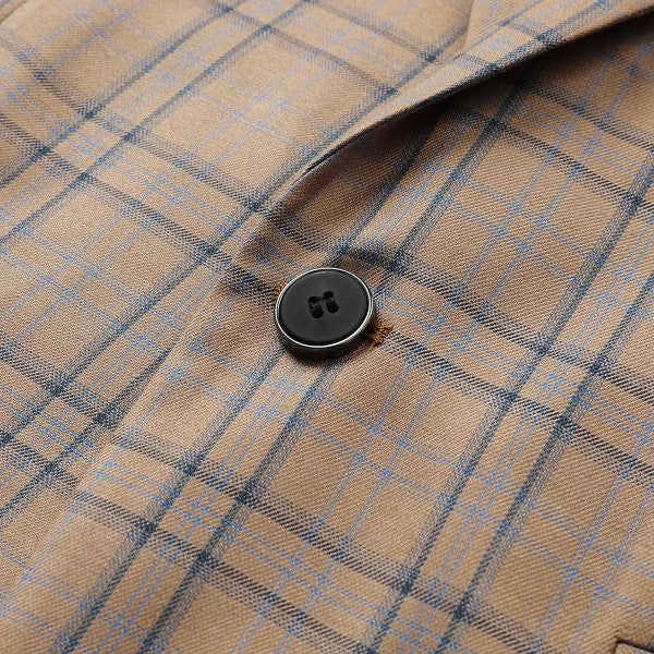 Mens Plaid 1 Button Blazer Jacket Style A - Snag N' Style