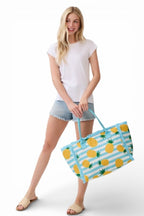 Pineapple Stripe Fringe Tote Bag - Snag N' Style