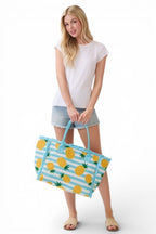 Pineapple Stripe Fringe Tote Bag - Snag N' Style