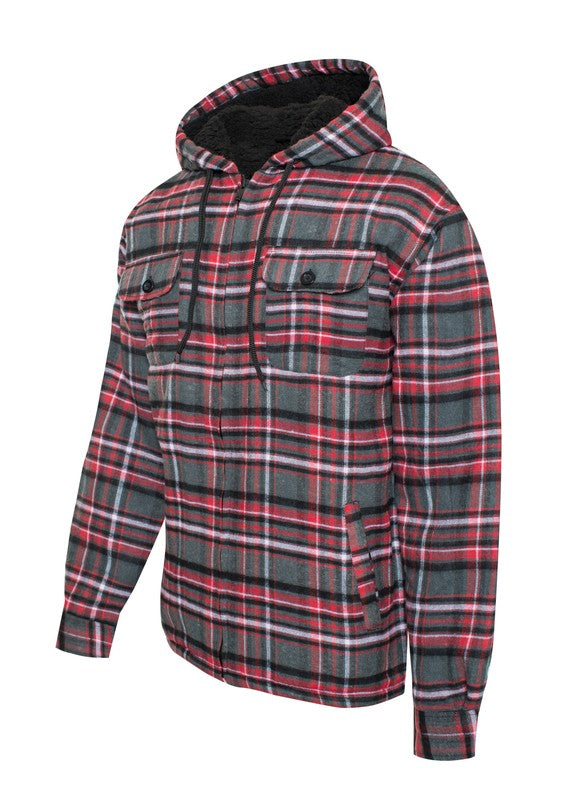 Men's Flannel Sherpa Lining Jacket - Snag N' Style