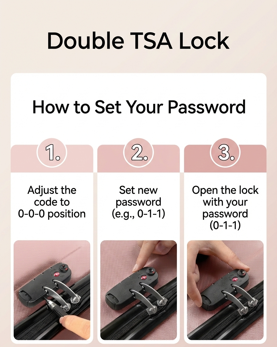 Multi Color - 3PCs Luggage Set 20/24/28 Inch Hard Shell Spinner with TSA Lock - Snag N' Style