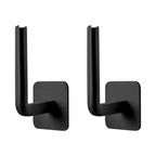 4-Pack: Adhesive Toilet Paper Holder, Wall Mount, White & Black - Snag N' Style