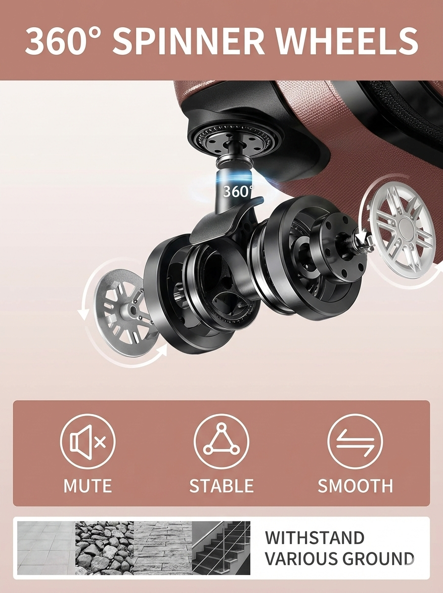 Multi Color - 3PCs Luggage Set 20/24/28 Inch Hard Shell Spinner with TSA Lock - Snag N' Style