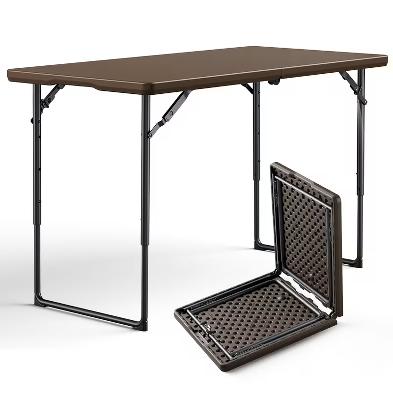 4ft/6ft Portable Plastic Folding Table – Indoor & Outdoor Dining - Snag N' Style