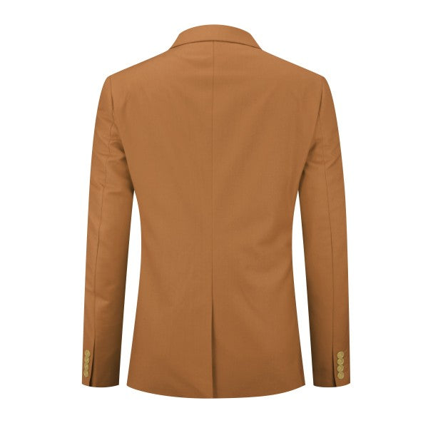 Mens Solid Color Single Vent 1 Button Blazer - Snag N' Style