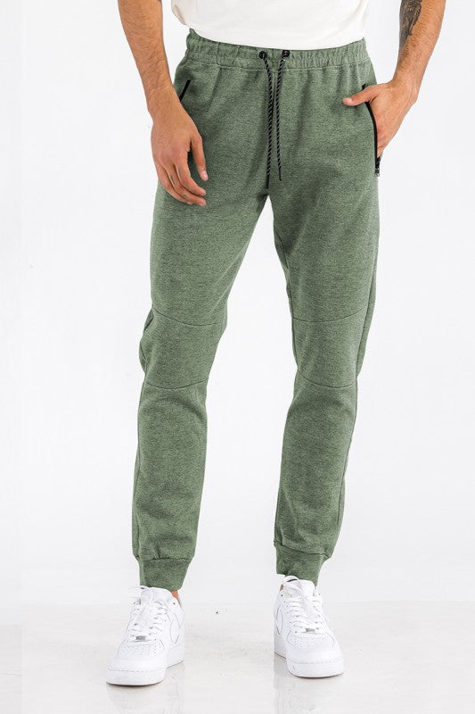 Weiv Mens Solid Heathered Jogger - Snag N' Style