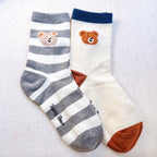 Hehe Bear Socks Set Of 2 - Snag N' Style