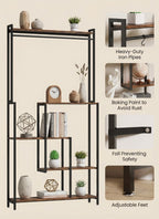 5-Tier Metal Display Shelf with LED Lights - Snag N' Style