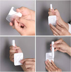 4-Pack: Adhesive Toilet Paper Holder, Wall Mount, White & Black - Snag N' Style